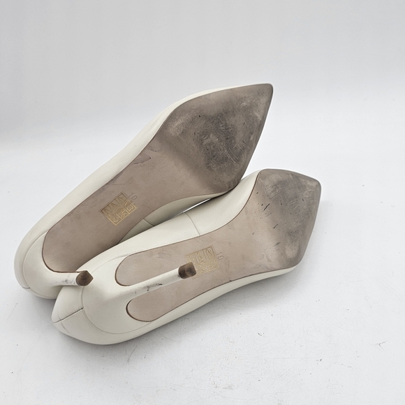 Jeffrey Campbell Nikia Ivory Leather Pointed Toe Stiletto Pumps Size 10 US / 41 - Picture 8 of 10